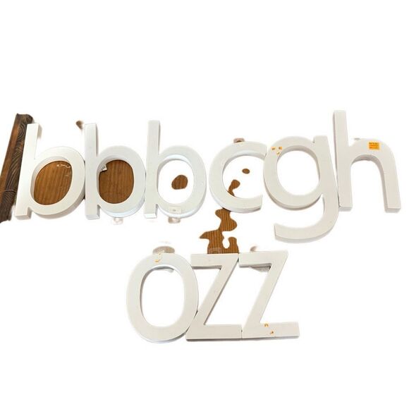 White Decorative Wooden Letters - Picture 1 of 2